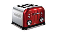 Morphy Richards 44732-Toaster Accents Translucent 4 Slice Toaster Red